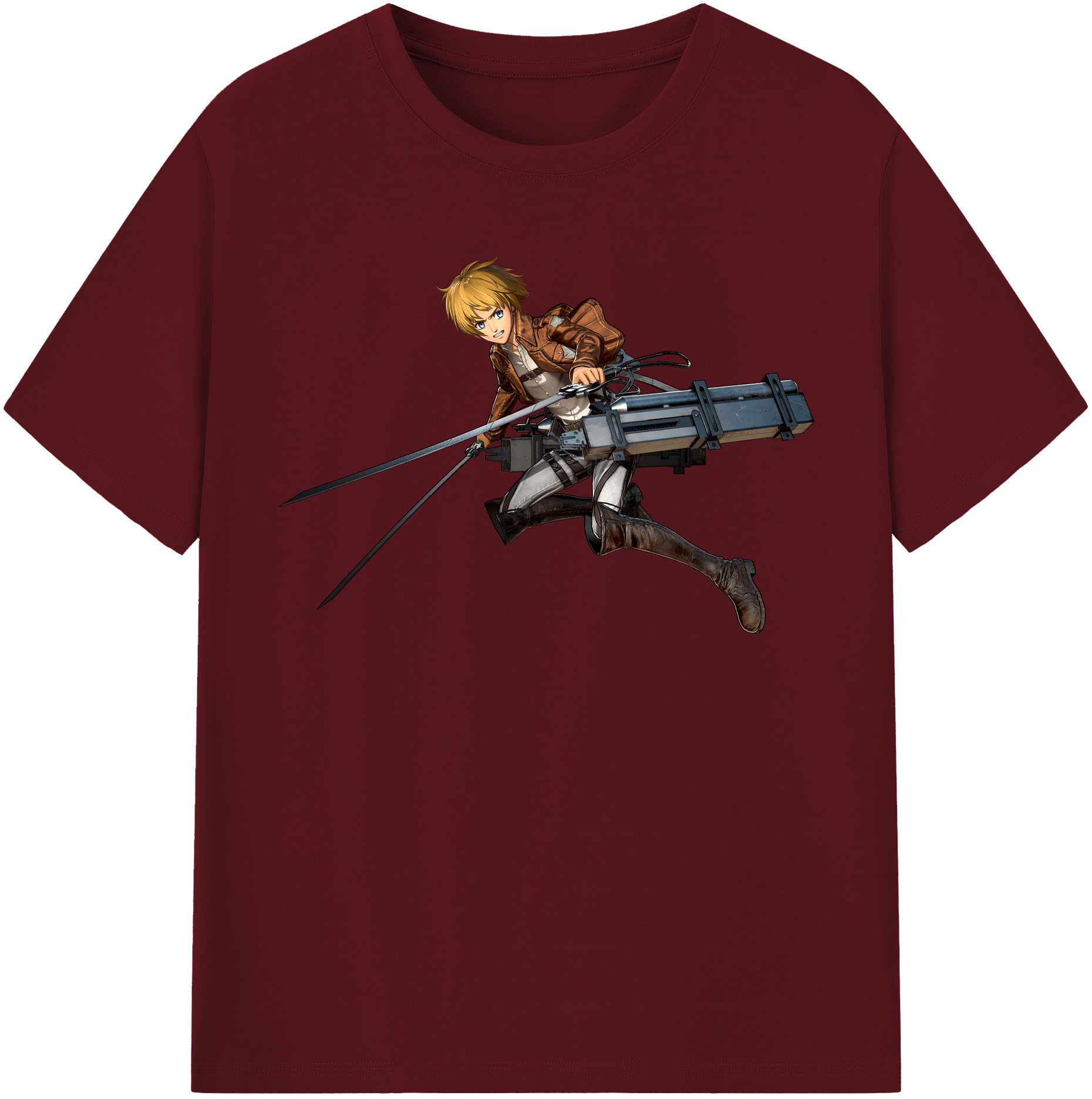 （画像用） 進撃の巨人 アルミン·アルレルト Attack on Titan Armin Arlert 綿100％半袖Tシャツ（フロントプリント）
